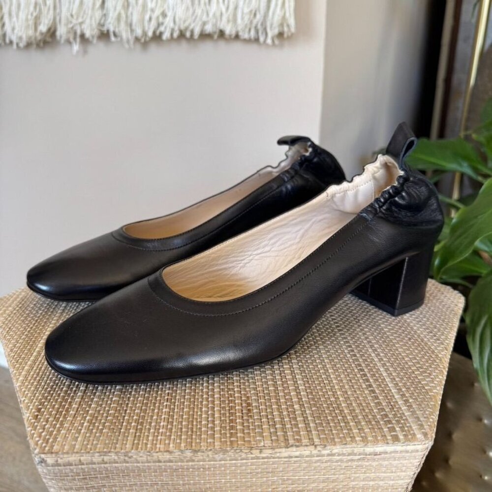 Everlane Black Leather Heels